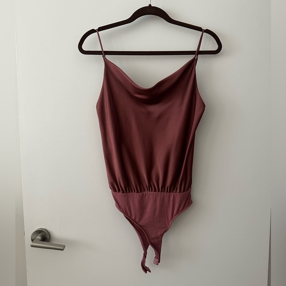 Lulus mauve cowl neck bodysuit (size S) - Picture 2 of 4